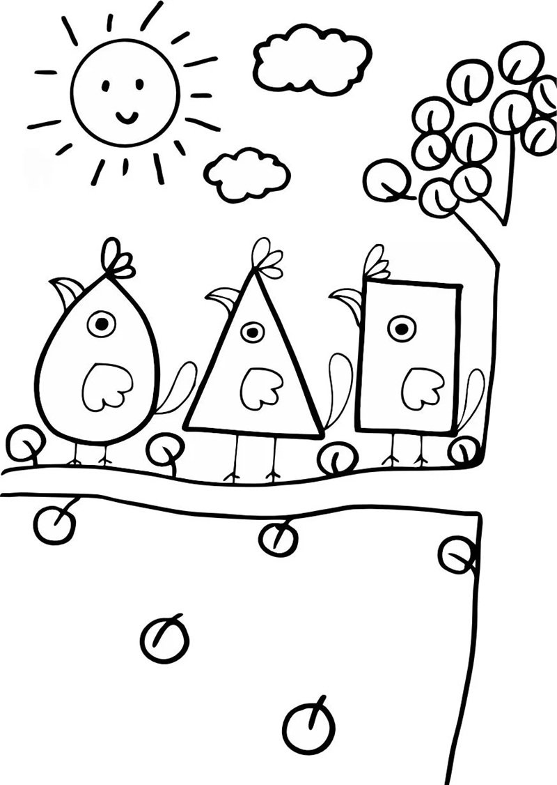 tranh tô màu mùa xuân 38