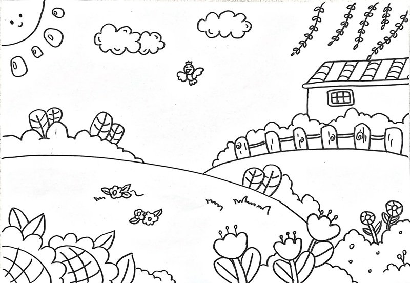 tranh tô màu mùa xuân 40