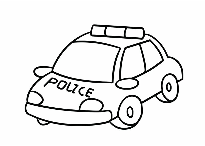 tranh tô màu ô tô cảnh sát 28