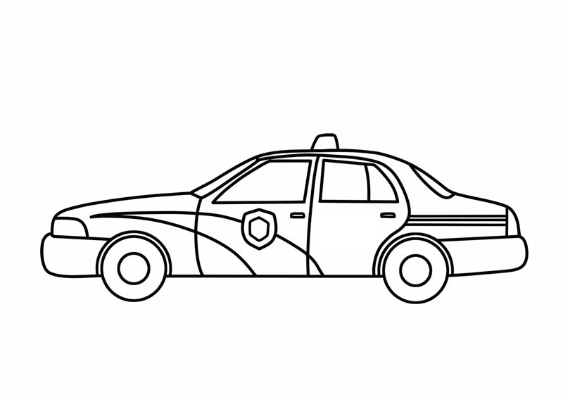 tranh tô màu ô tô cảnh sát 30