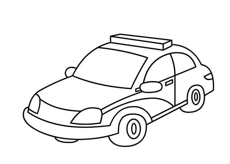 tranh tô màu ô tô cảnh sát 37