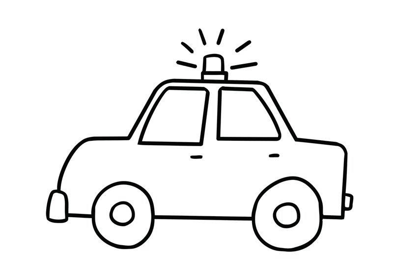 tranh tô màu ô tô cảnh sát 38