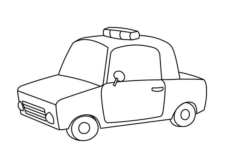 tranh tô màu ô tô cảnh sát 42