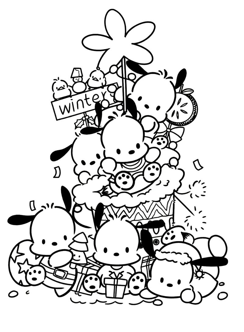 tranh tô màu pochacco 26