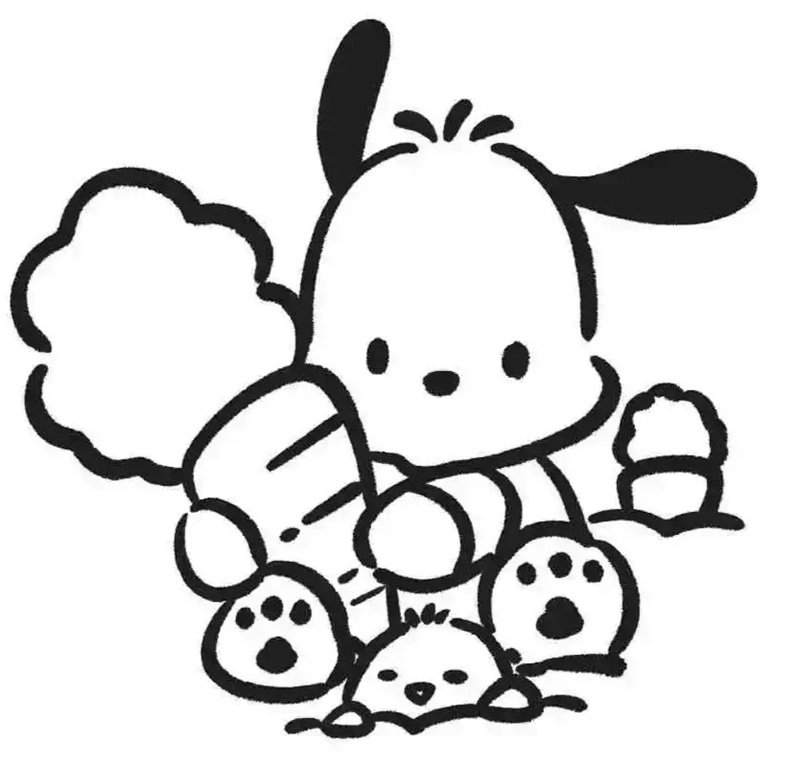 tranh tô màu pochacco 29