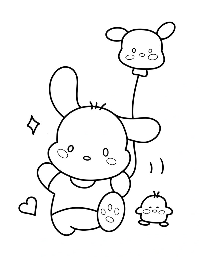 tranh tô màu pochacco 30