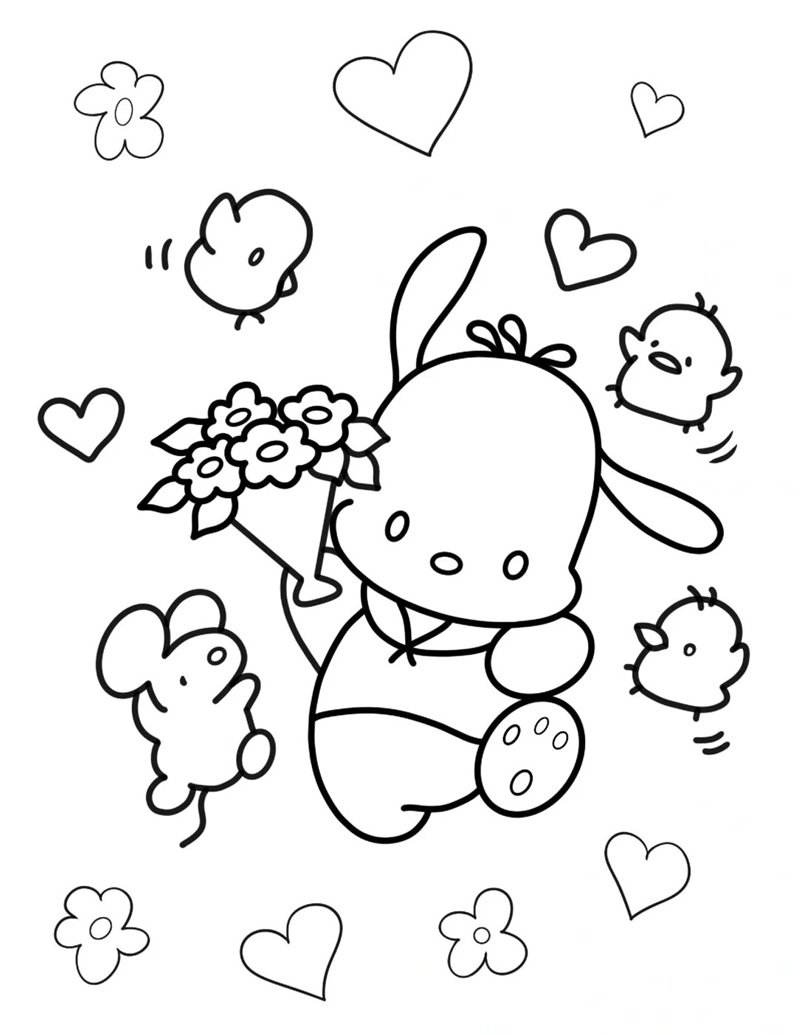 tranh tô màu pochacco 34