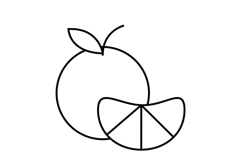 tranh tô màu quả cam 26