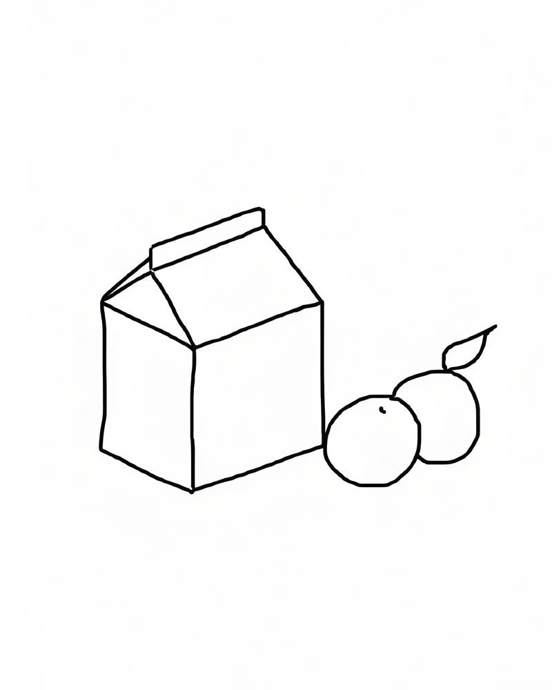 tranh tô màu quả cam 27