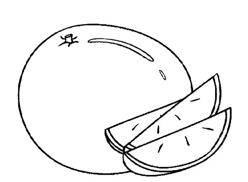 tranh tô màu quả cam 28