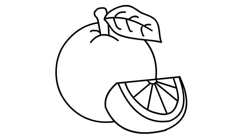 tranh tô màu quả cam 30