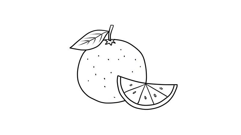 tranh tô màu quả cam 33