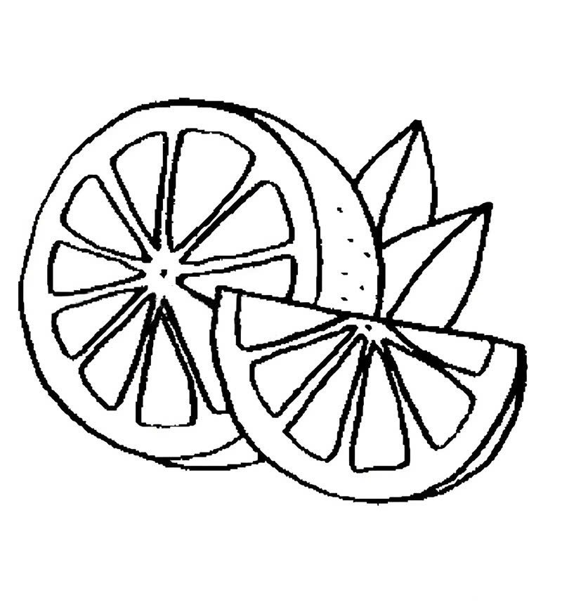 tranh tô màu quả cam 35