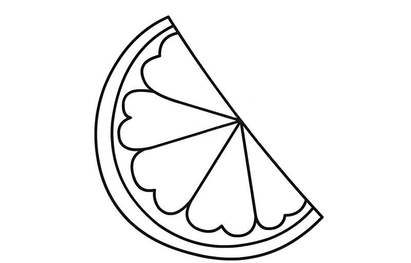 tranh tô màu quả cam 36