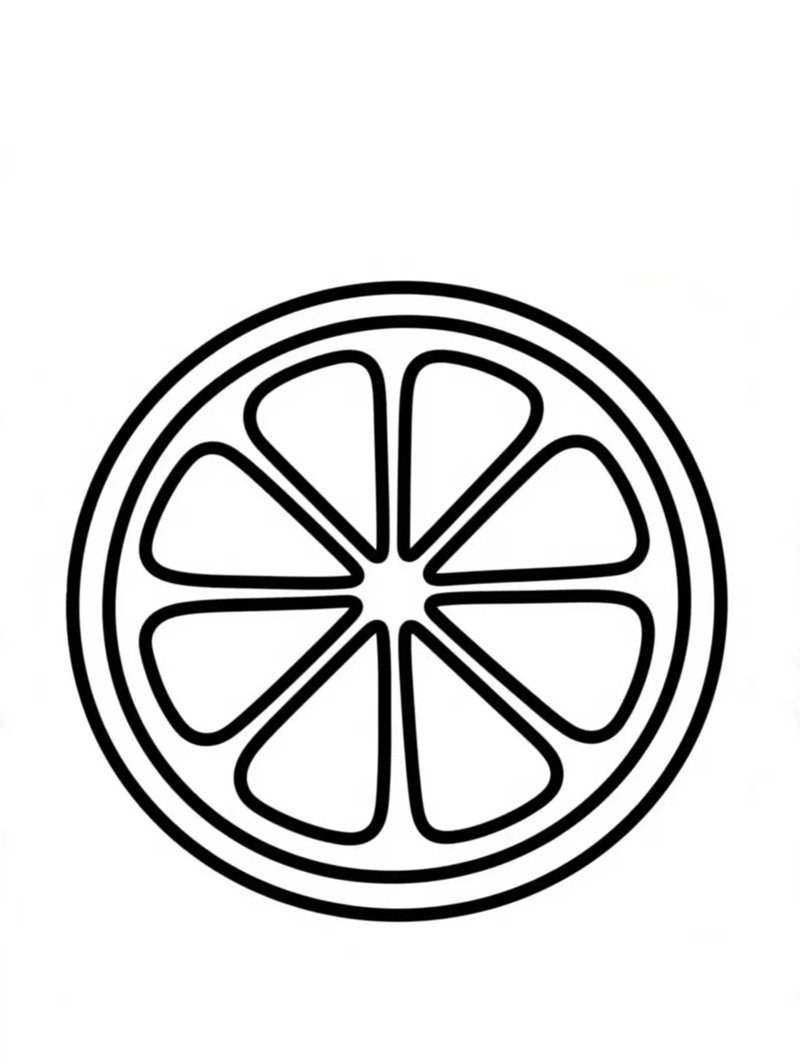 tranh tô màu quả cam 40