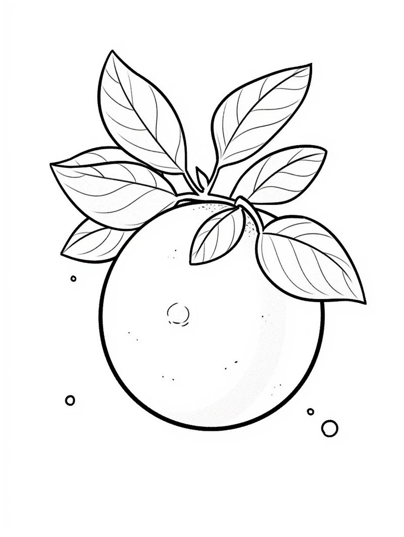 tranh tô màu quả cam 42