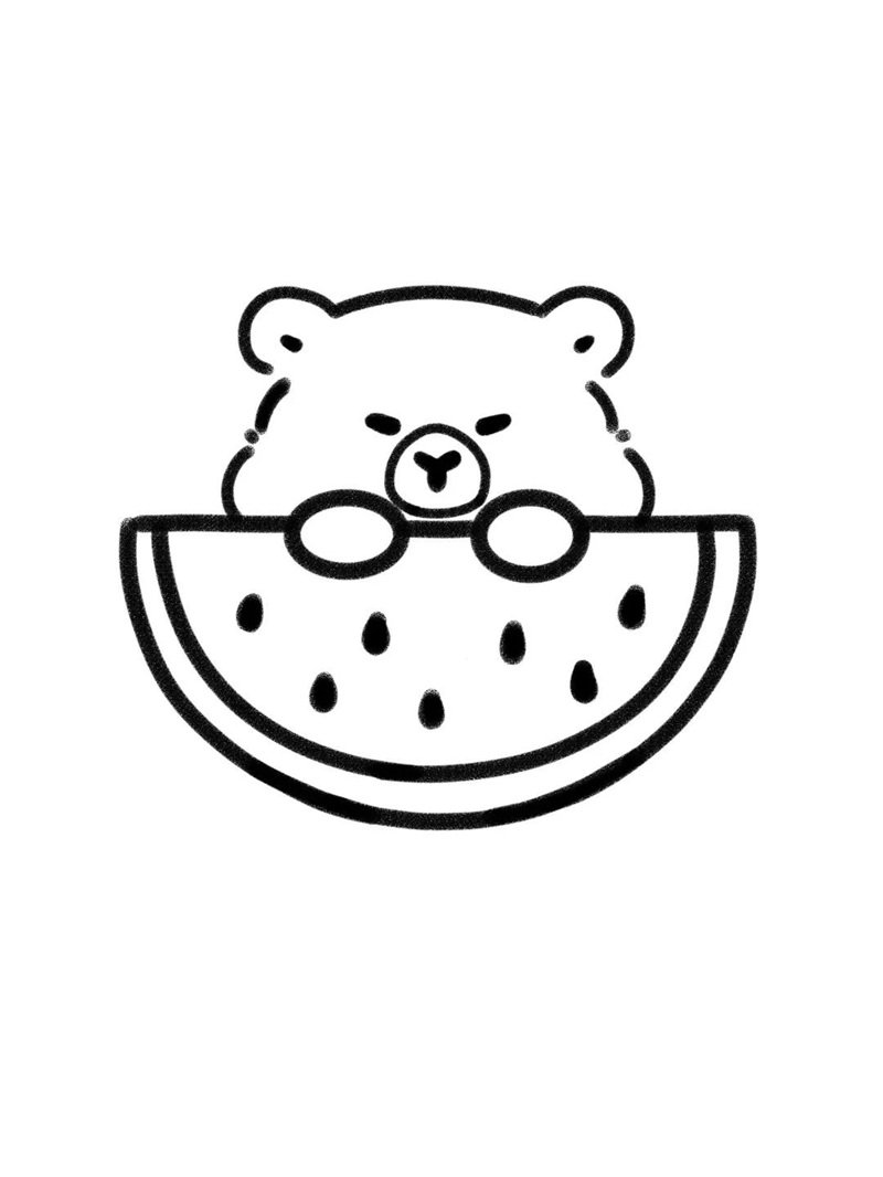 tranh tô màu quả dưa hấu 27