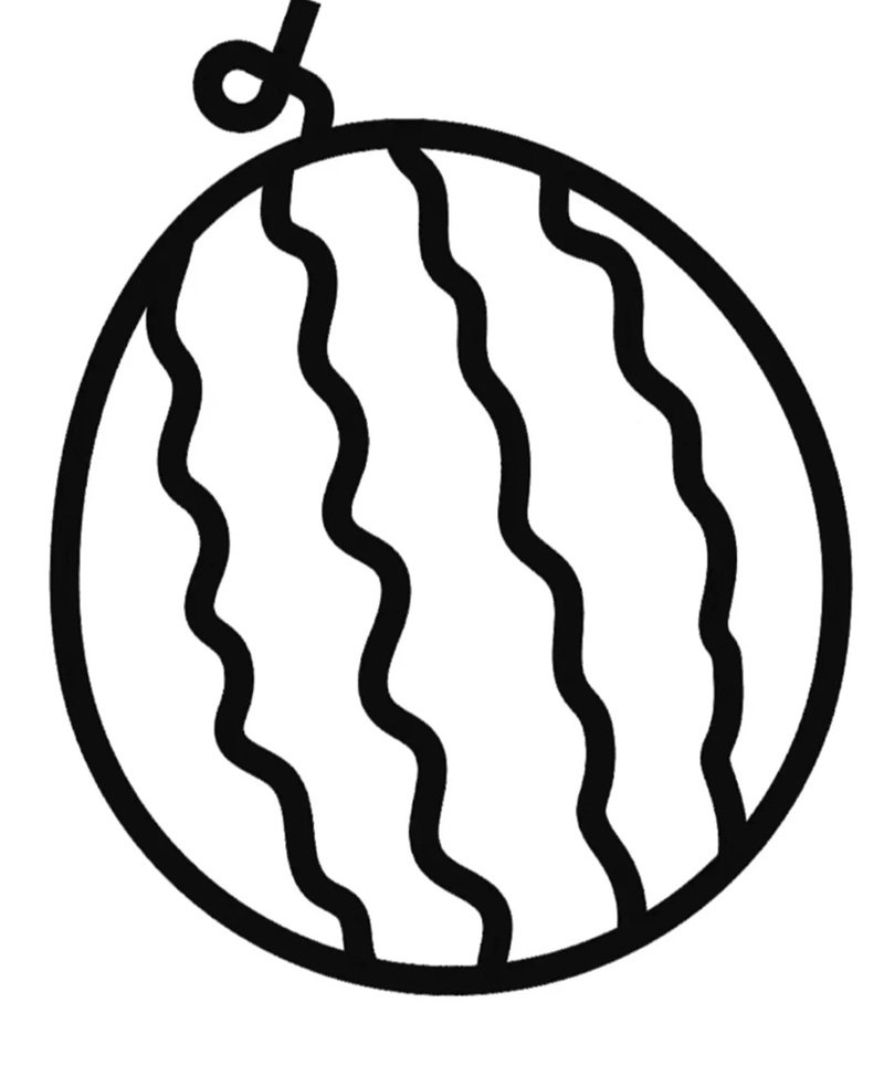 tranh tô màu quả dưa hấu 34