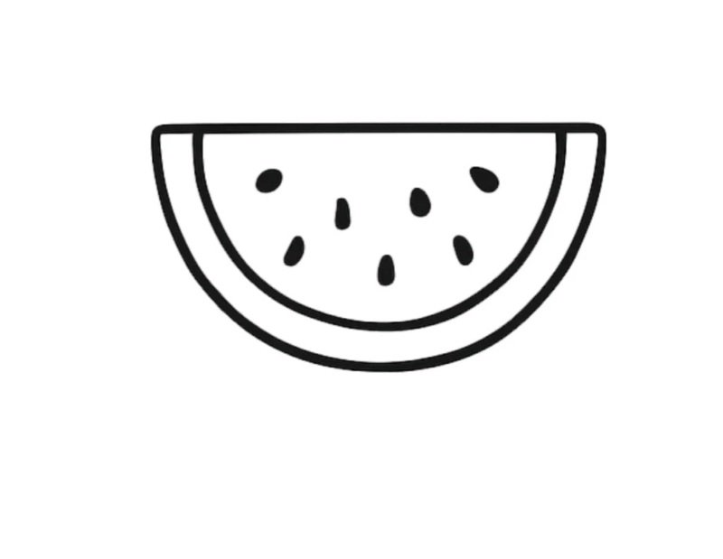tranh tô màu quả dưa hấu 35