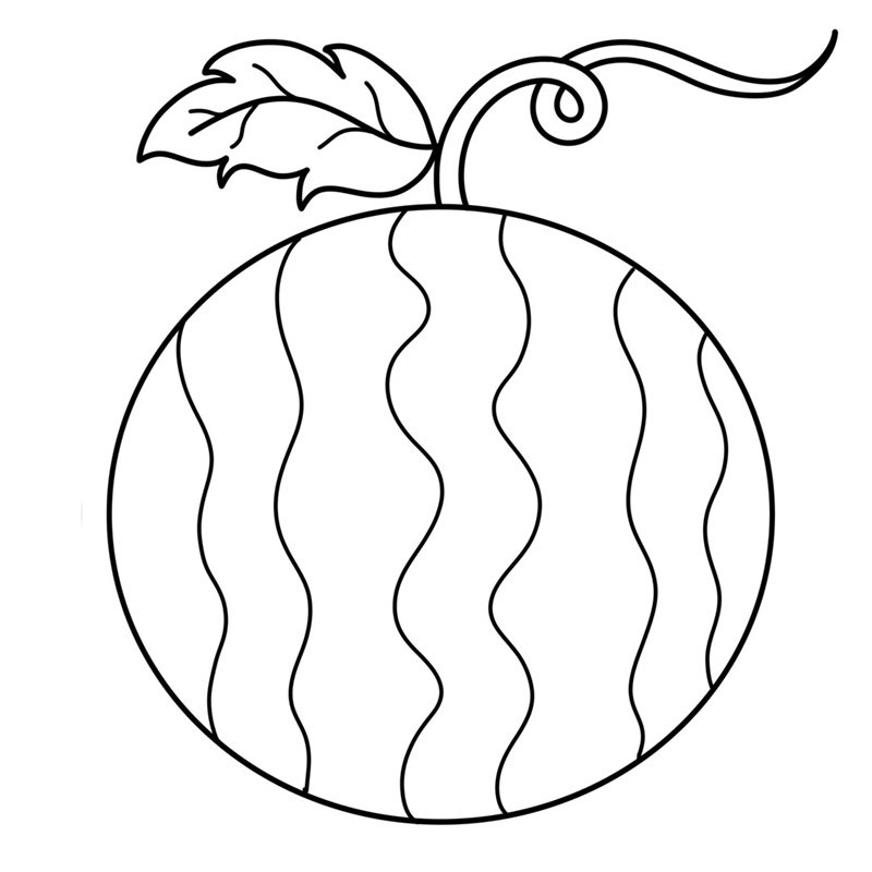 tranh tô màu quả dưa hấu 38