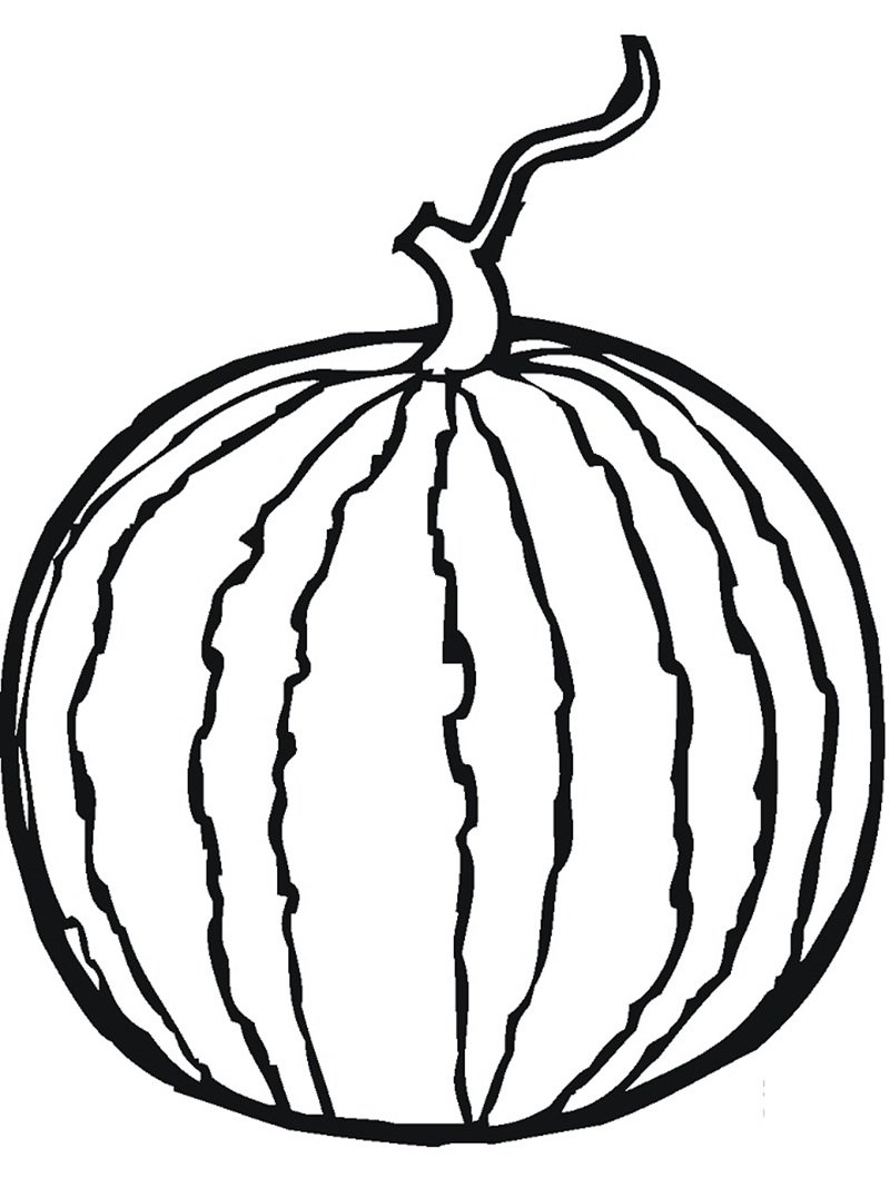 tranh tô màu quả dưa hấu 4