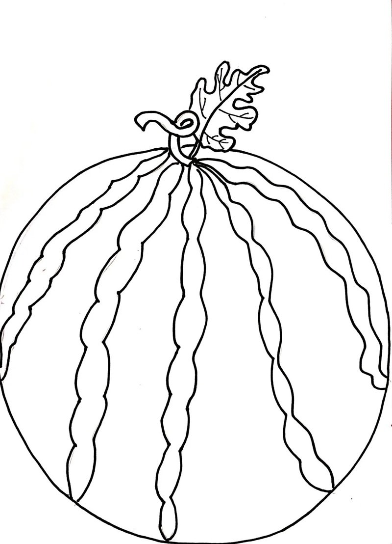 tranh tô màu quả dưa hấu 42