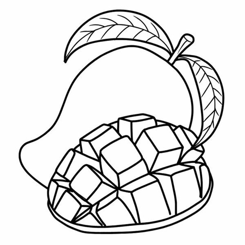 tranh tô màu quả xoài 12