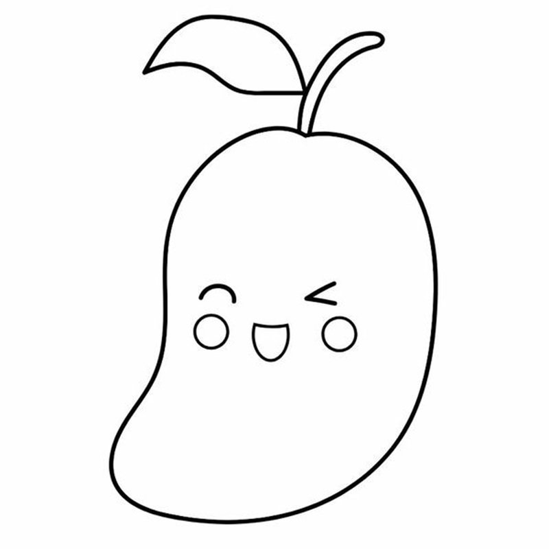 tranh tô màu quả xoài 16