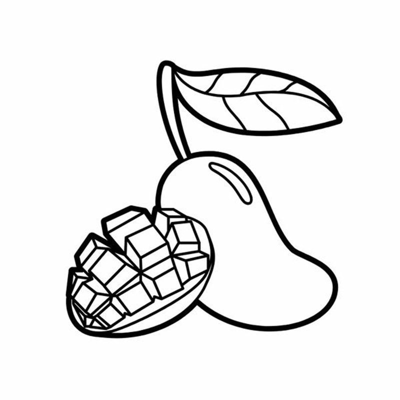 tranh tô màu quả xoài 19