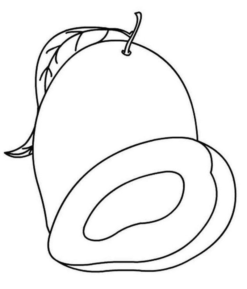 tranh tô màu quả xoài 2