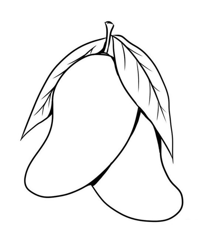 tranh tô màu quả xoài 21