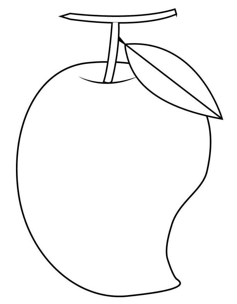 tranh tô màu quả xoài 23