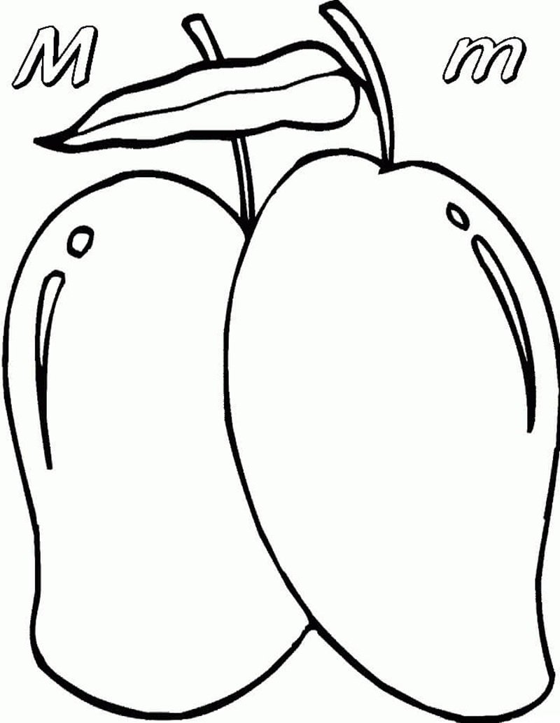 tranh tô màu quả xoài 24