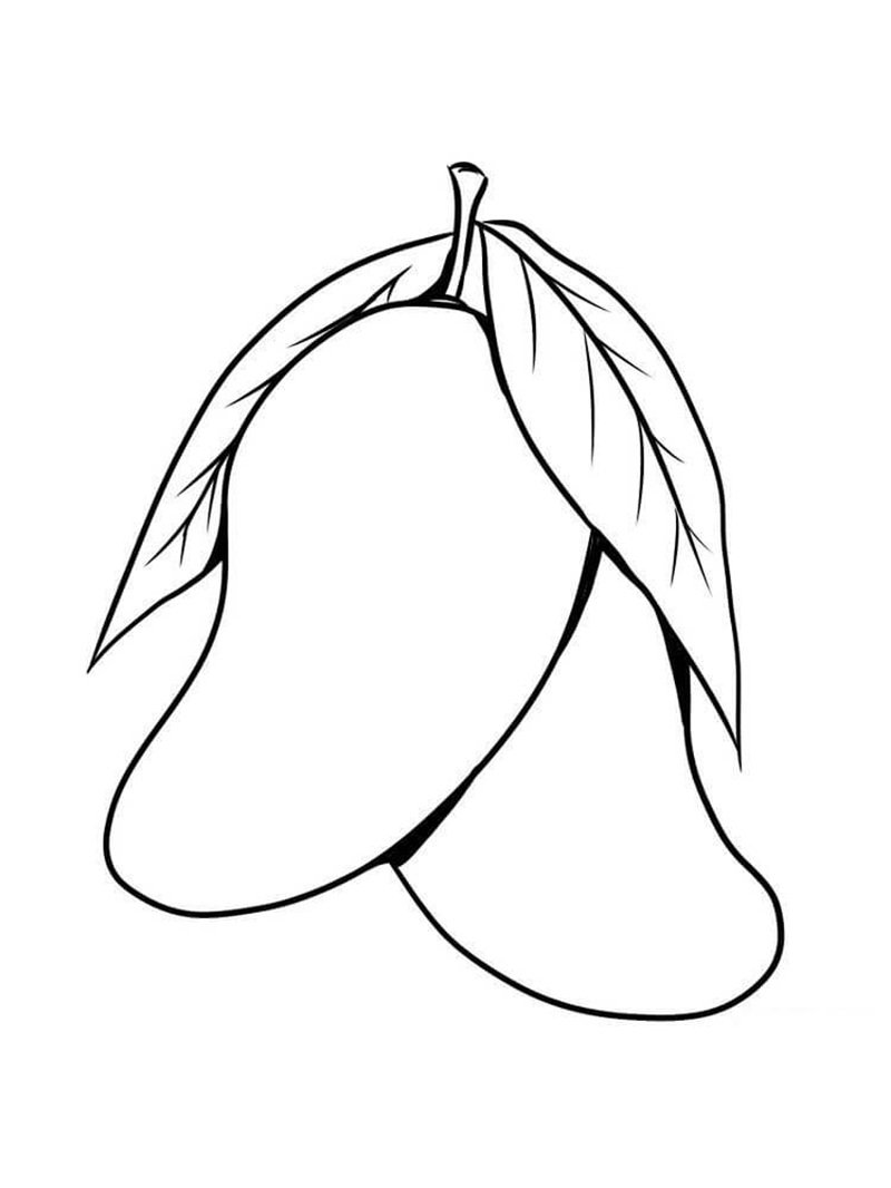 tranh tô màu quả xoài 29