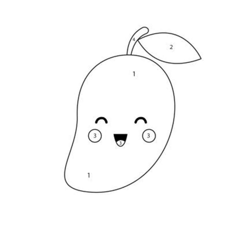 tranh tô màu quả xoài 5