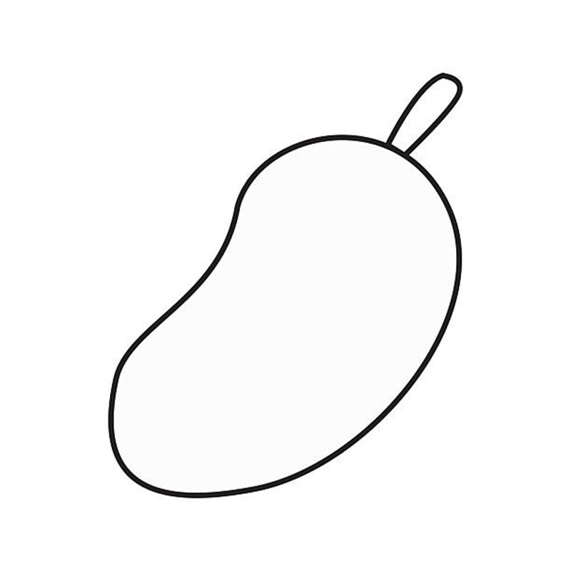 mango line vector illustration isolated on white background