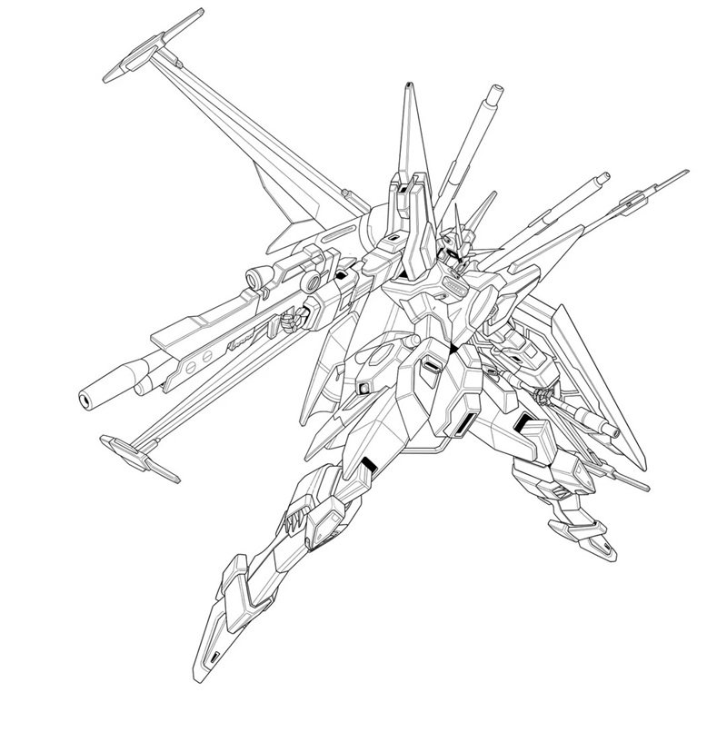 tranh tô màu robot gundam 11