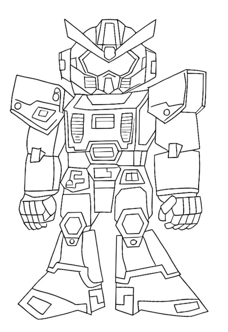 tranh tô màu robot gundam 17