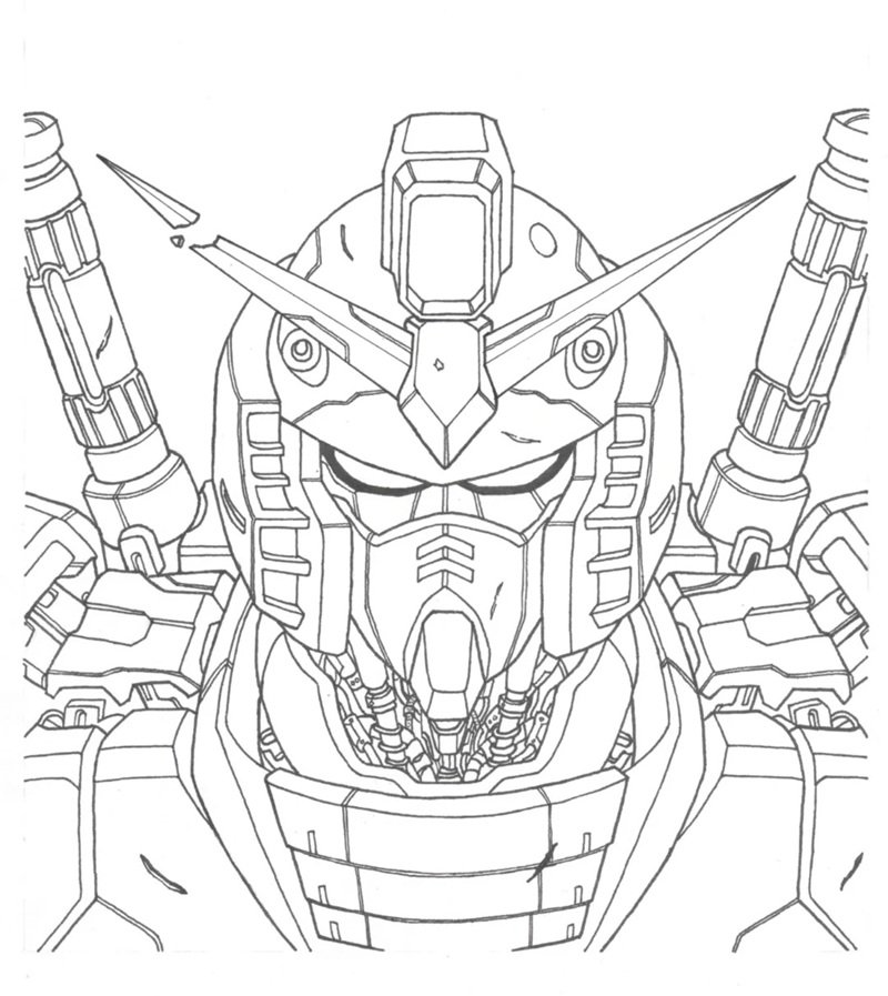 tranh tô màu robot gundam 18
