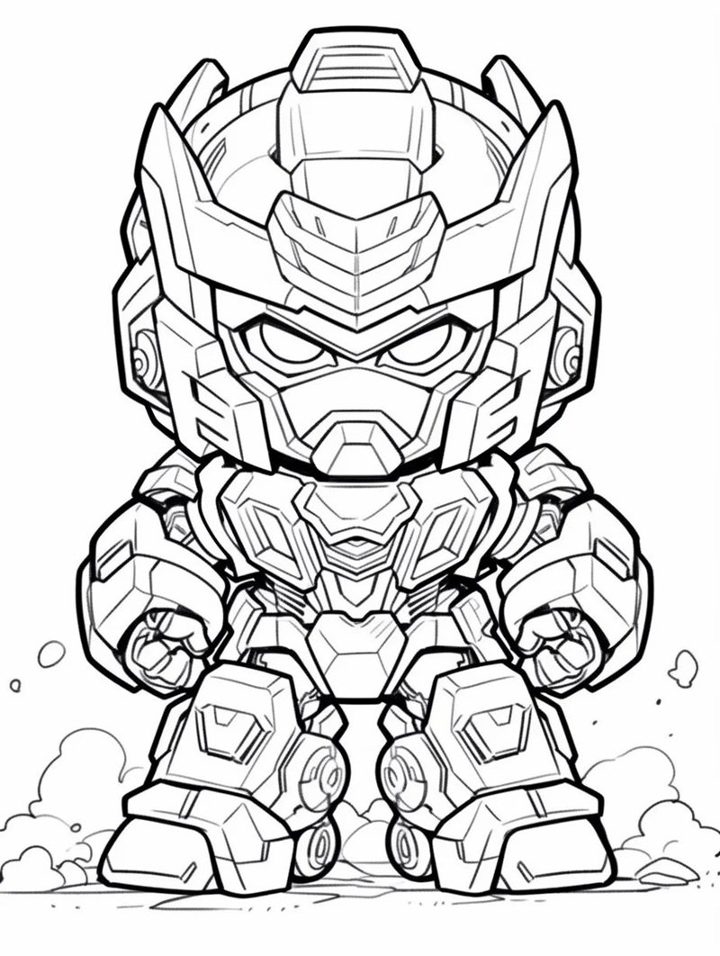 tranh tô màu robot gundam 19