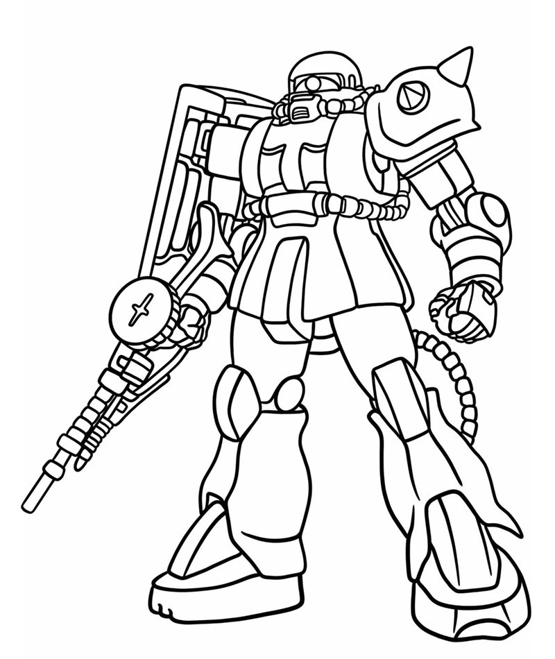 tranh tô màu robot gundam 26