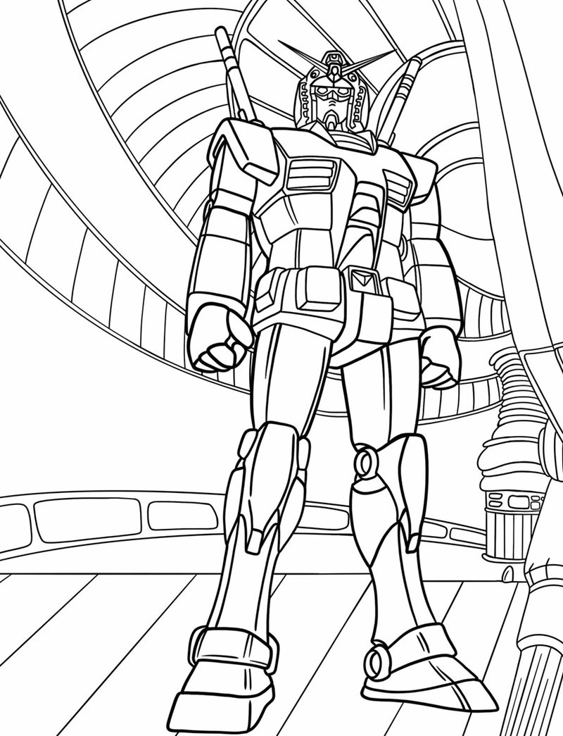 tranh tô màu robot gundam 28