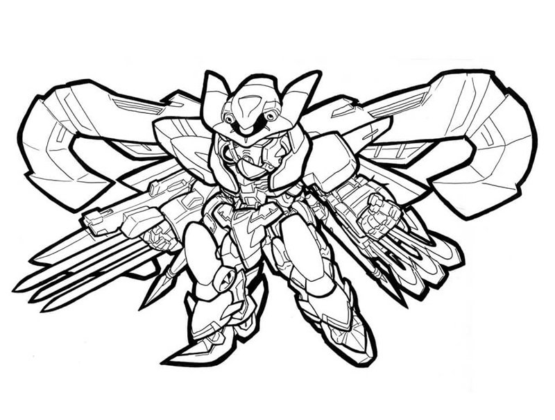 tranh tô màu robot gundam 3