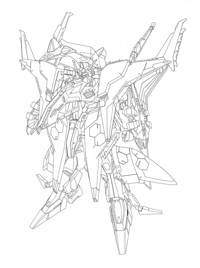 tranh tô màu robot gundam 32