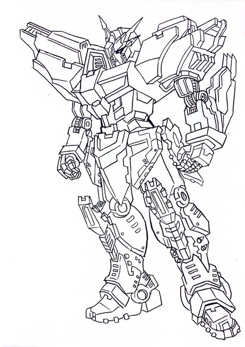 tranh tô màu robot gundam 33