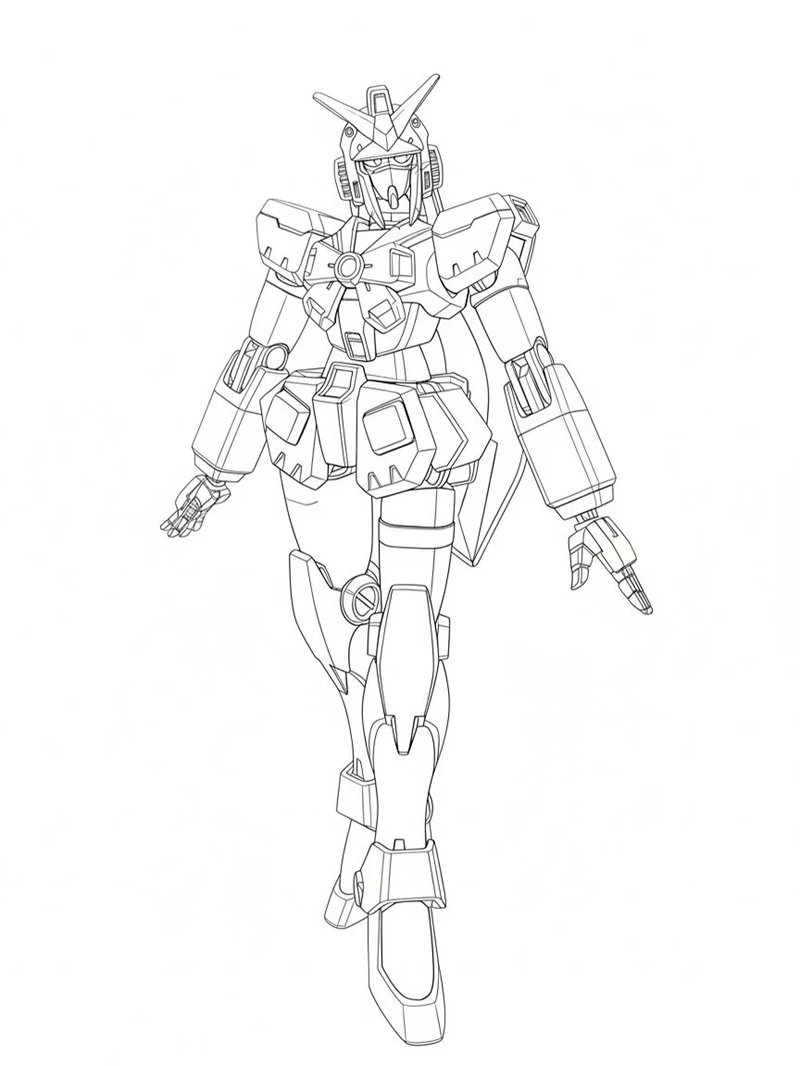 tranh tô màu robot gundam 34