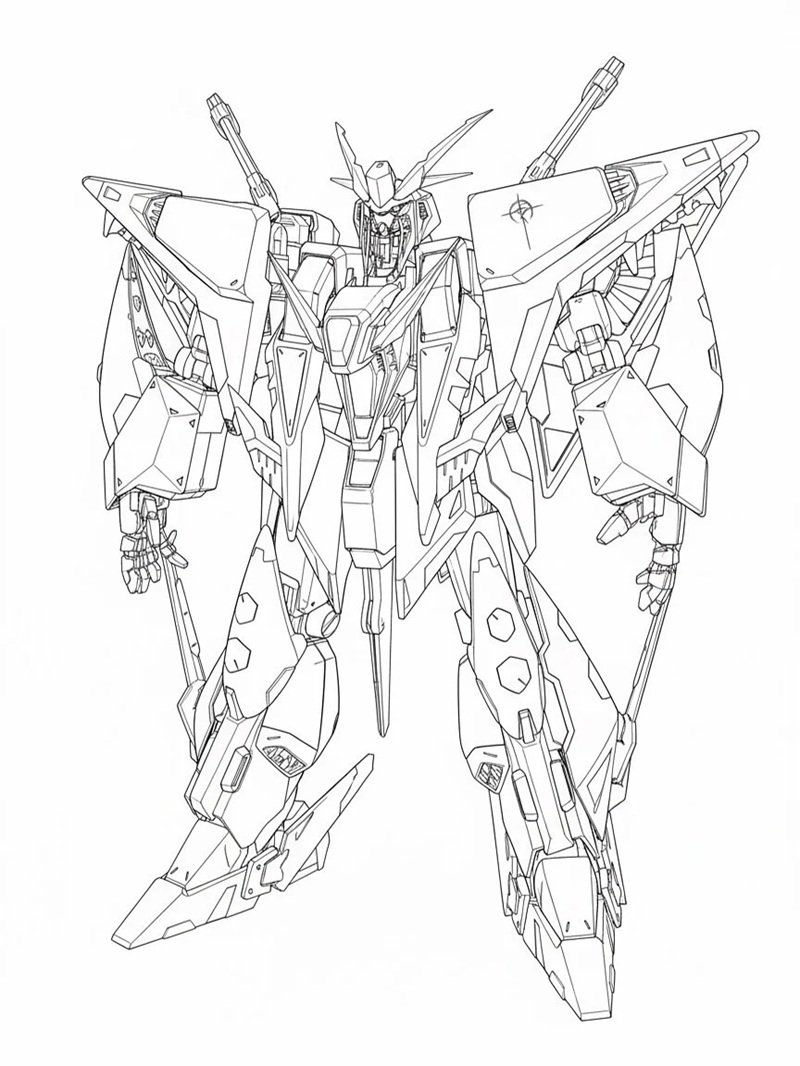 tranh tô màu robot gundam 35