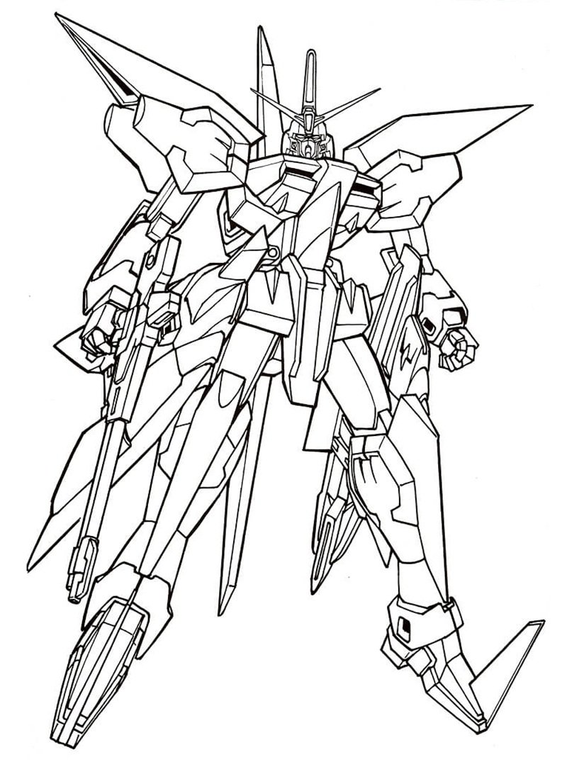 tranh tô màu robot gundam 6