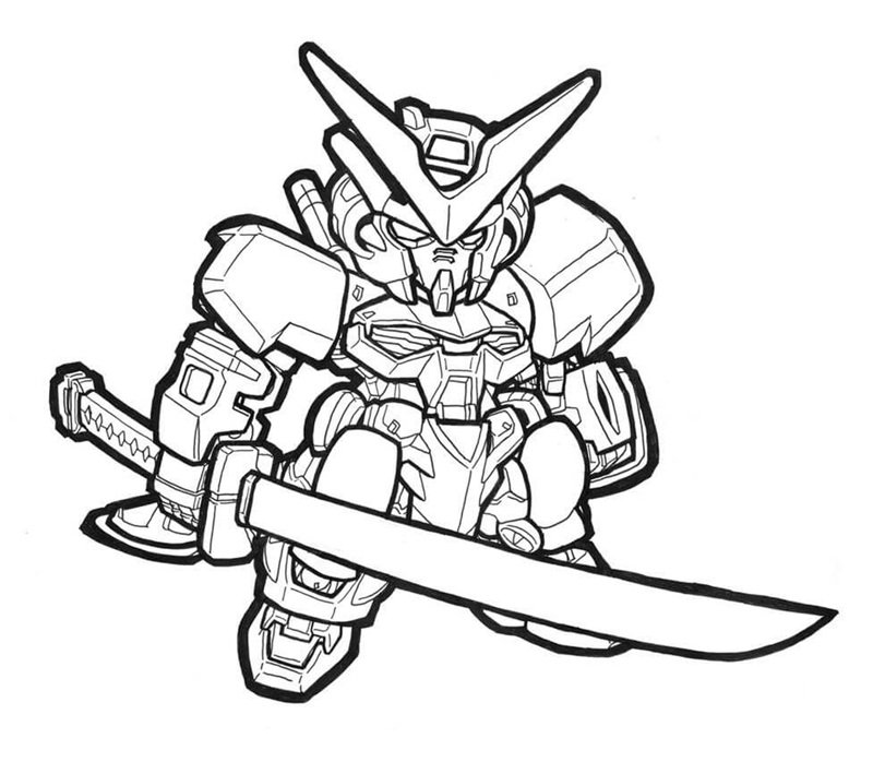 tranh tô màu robot gundam 7