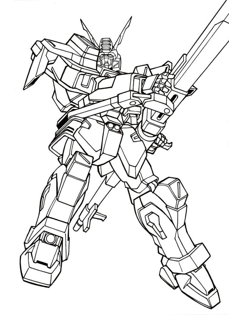 tranh tô màu robot gundam 8